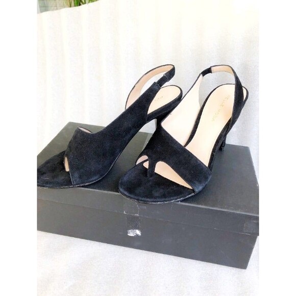 Pelle Moda Black Suede Strap Sandals Size 7 - Picture 7 of 9